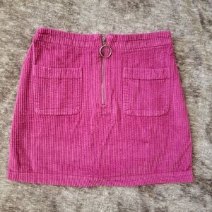 Pink Corduroy Skirt